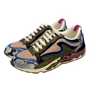 Sandro Women's Flame Paneled Sneaker Gray Pink Size 9.5 NWB